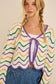 Mardi Gras Wave Stripe Tie Cardigan – Festive Knit
