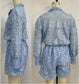Cut out top lace shorts sets
