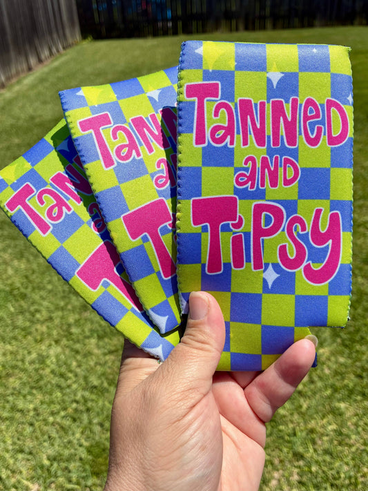 Tanned and tipsy summer koozies 