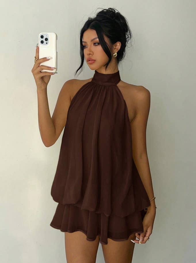 Halter Backless Bodycon Mini Dress