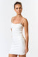 RHINESTONE BOW SLEEVELESS BODYCON DRESS