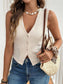 Textured waistcoat Buttoned tank top