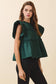 Dramatic Ruffle Sleeves Detail Tiered Poplin Top
