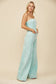 BOHO MINERAL WASH WIDE LEG DENIM JUMPSUIT