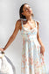 Women's V Neck Tie Strap Dress Flowy Dresses
