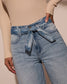 High Waist Tie-Waist Jeans