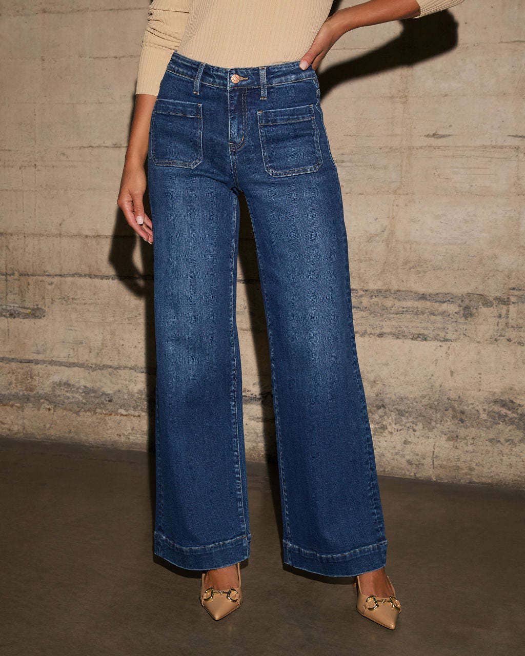 Vintage High Rise Wide-Leg Jeans